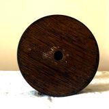 Ebony lamp foot and antique white porcelain