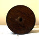 Ebony lamp foot and antique white porcelain