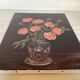 Bouquet of roses oil on canvas painting signed