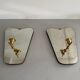 Pair of brass wall lights with mirrors, mid-20th century, Italy, 1960.