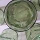 Carafe and 8 old glasses in bubble molded glass