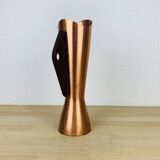 Scandinavian copper and teak vase from the 60s