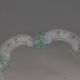Italian Venetian Murano light blue and opalescent glass wall mirror, 1950s
