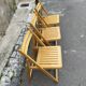 Lot 3 folding chairs vintage wood design