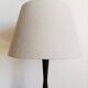 Lampe diabolo en bois noirci