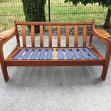 Scandinavian teak 2-seater sofa 60s