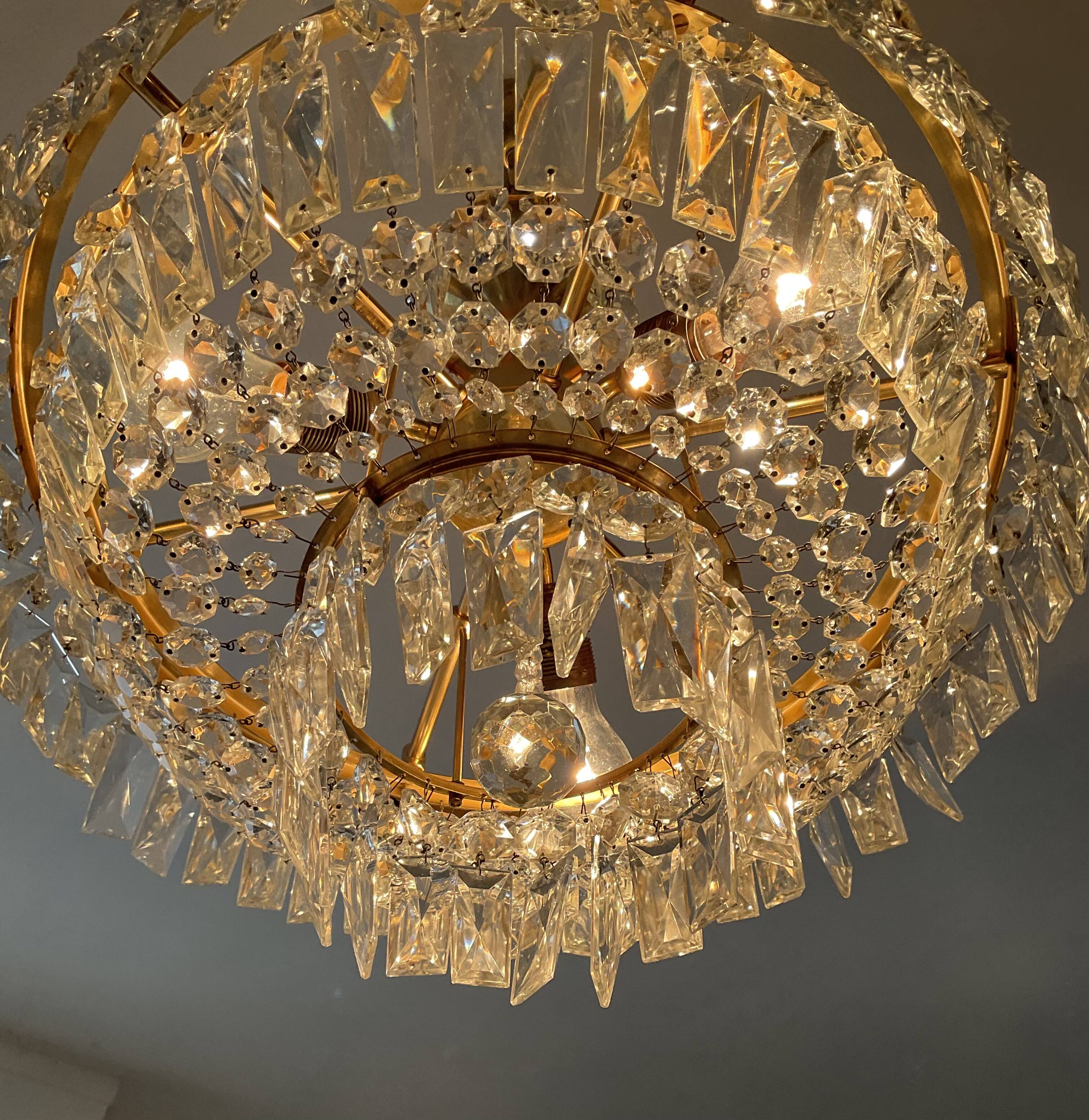 Cascade chandelier with vintage 70s tassels