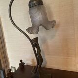 Lampe statuette en bronze style art déco