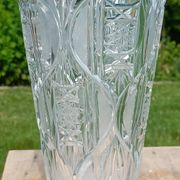 Cut glass vase in Art Deco style