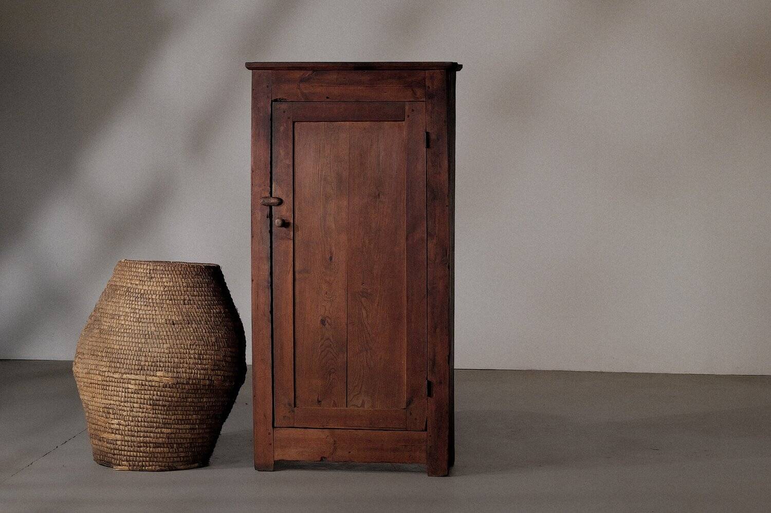 Single-door cabinet, folk art, Auvergne, 1900
