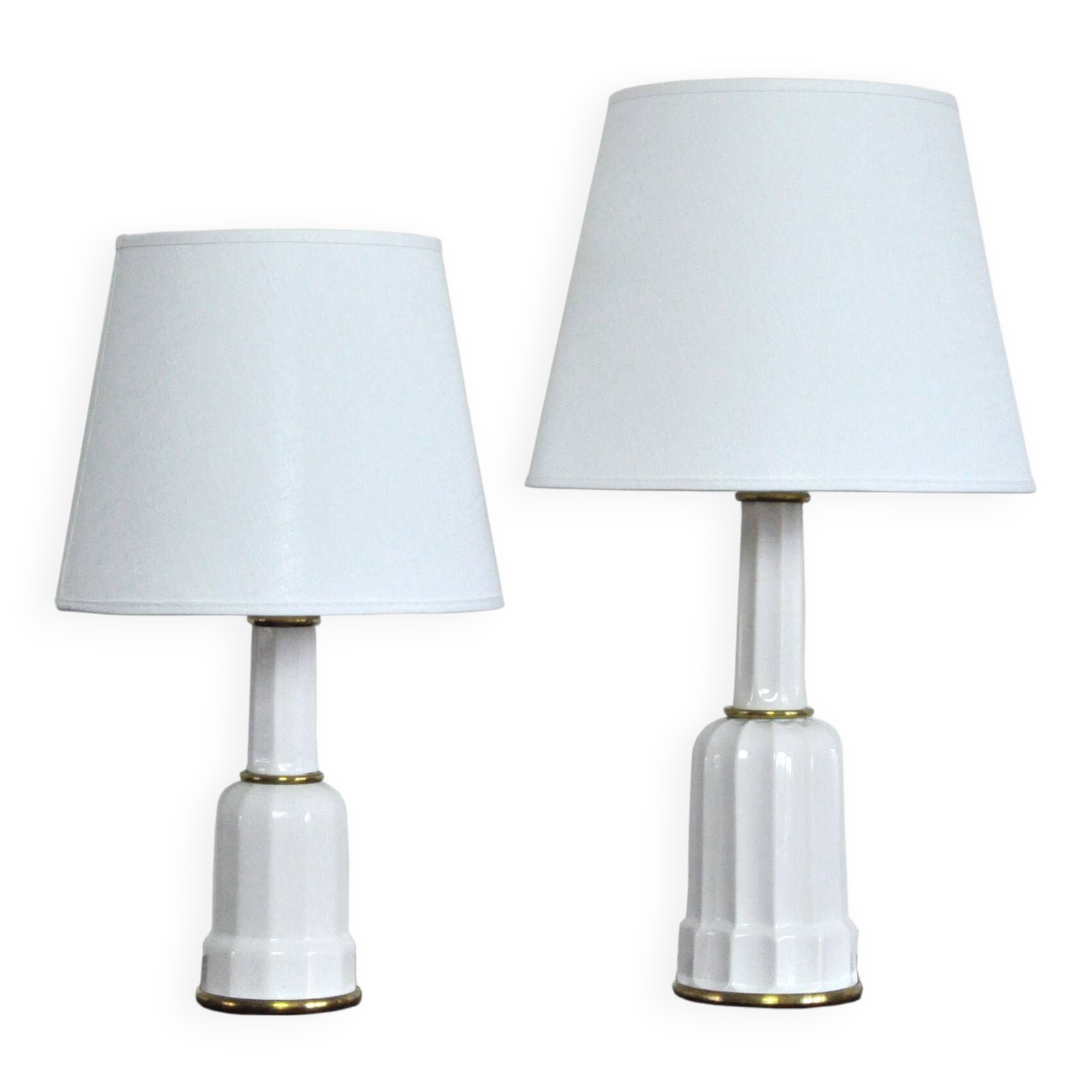 Classic Danish Heiberg table lamps in porcelain