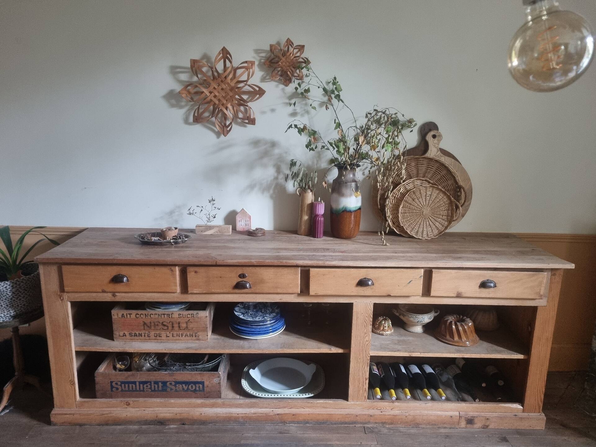 Enfilade comptoir rustique
