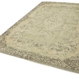 Handmade oriental beige rug 200 cm x 310 cm