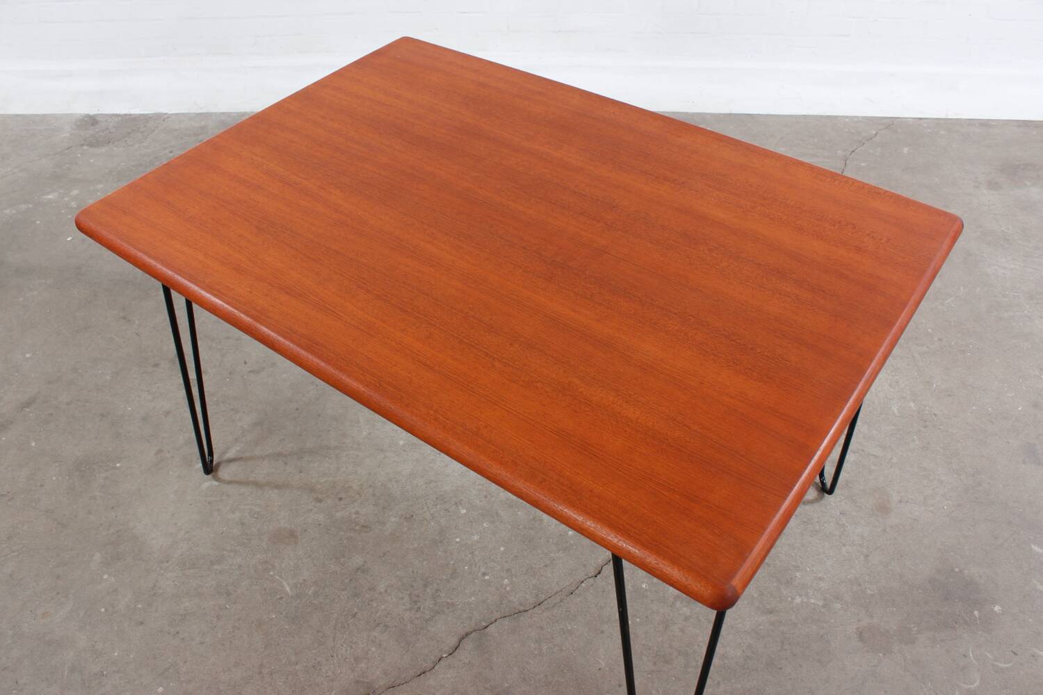Table de salle à manger en teck vintage Mid Century Design 60's 70's hairpins