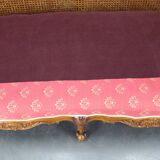 Antique Carved Sofa with Cane Sides , Czechoslovakia