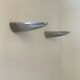 Pair of vintage wall lights, cast aluminum, France, 1980