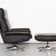 Fauteuil et repose-pieds de Sede DS-31