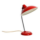 Original red Kaiser Idell metal table lamp model 6786 from the 1960s