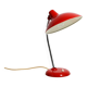 Original red Kaiser Idell metal table lamp model 6786 from the 1960s