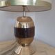 Brass and amber lamp 70s