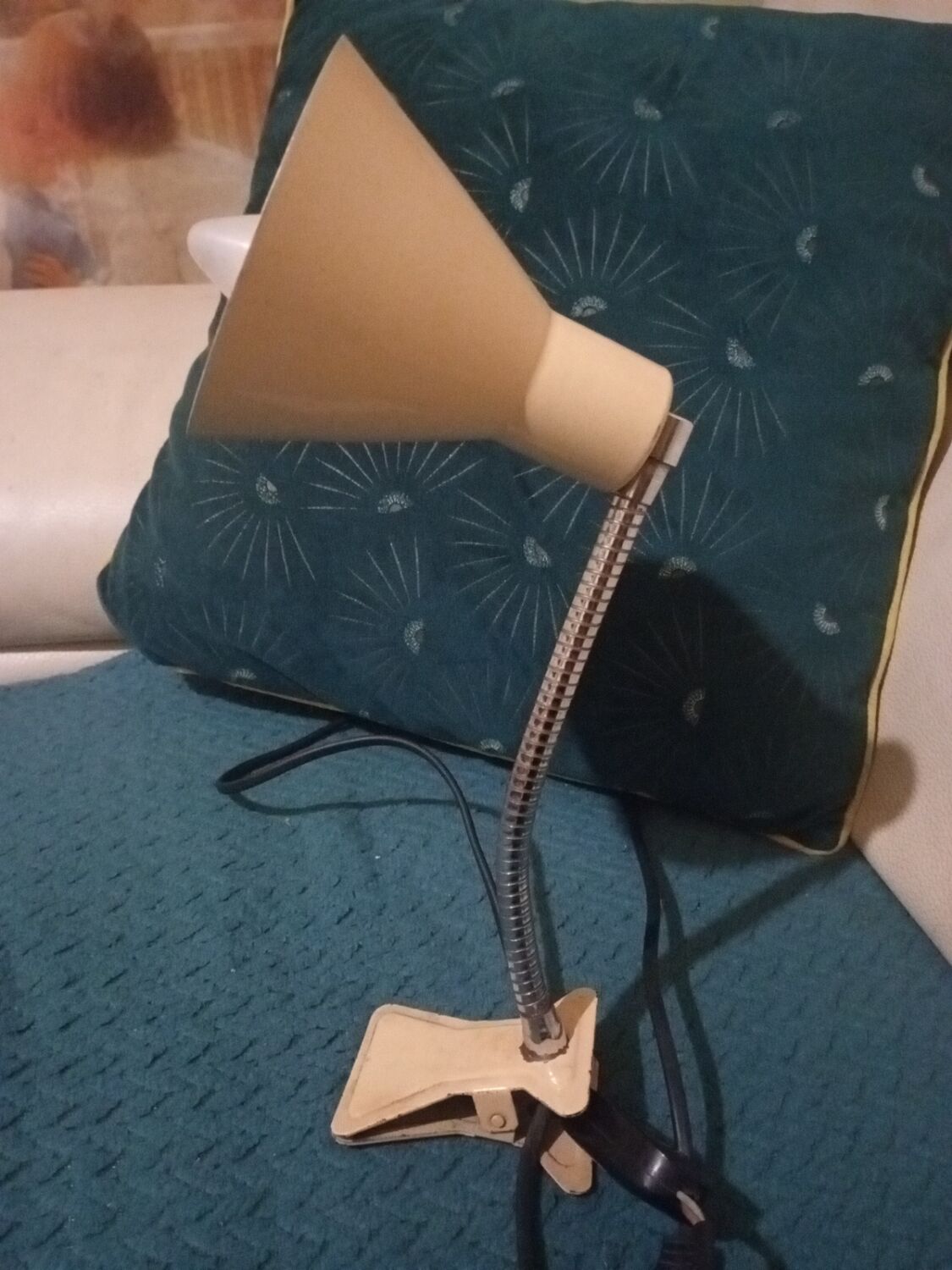 Vintage clip-on desk lamp
