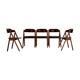 Set of 6 Danish chairs by Frode Holm (afrormosia wood)
