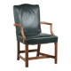 Old English cowhide and wooden Gainsborough side/desk chair