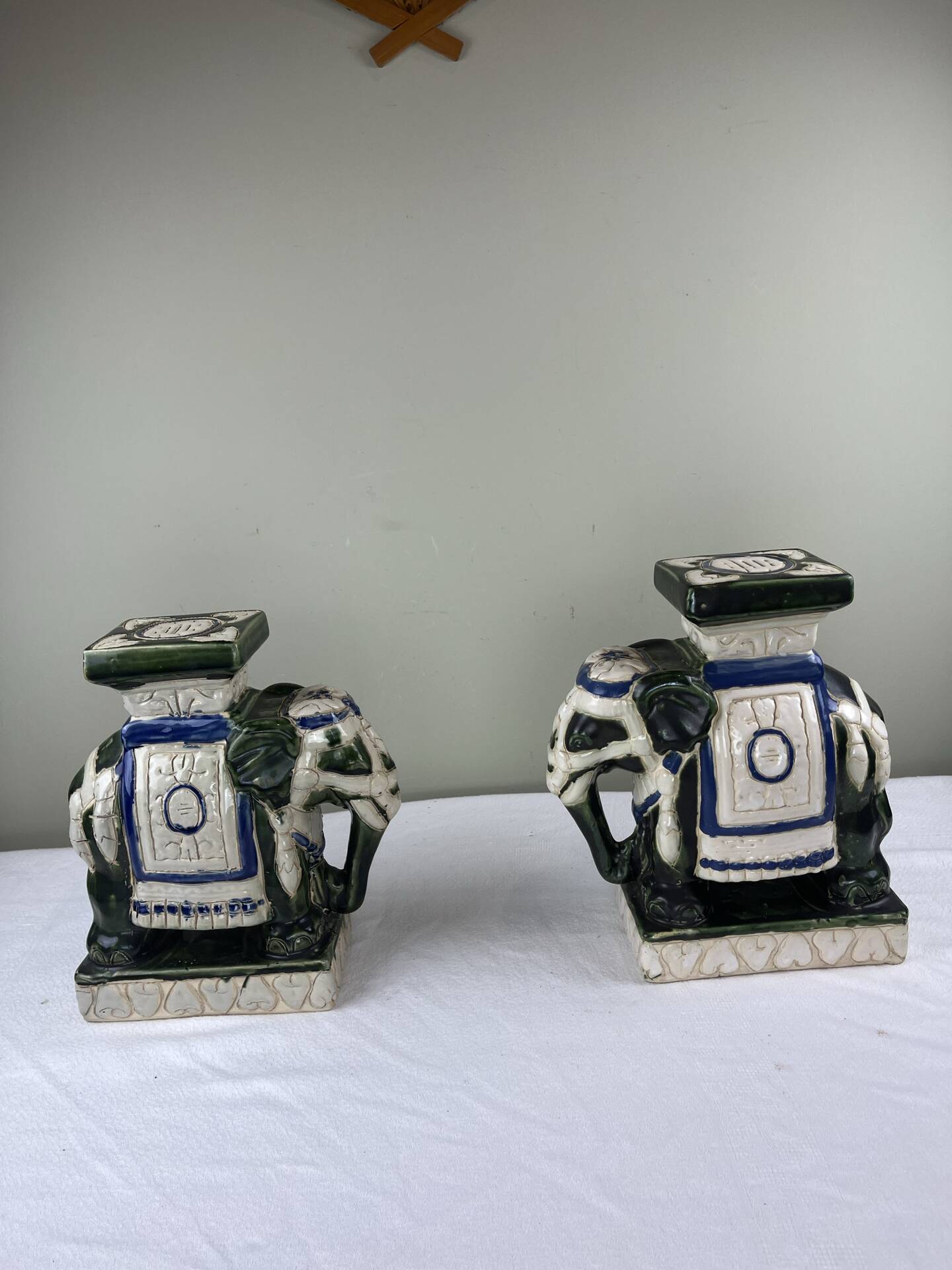 Pair of vintage ceramic bookends