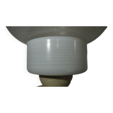 Scandinavian Ceiling Light In Ribbed Glass /vintage