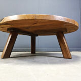 Brutalist tripod coffee table, 1960s