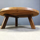 Brutalist tripod coffee table, 1960s