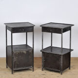 Set iron nightstand, 1920's
