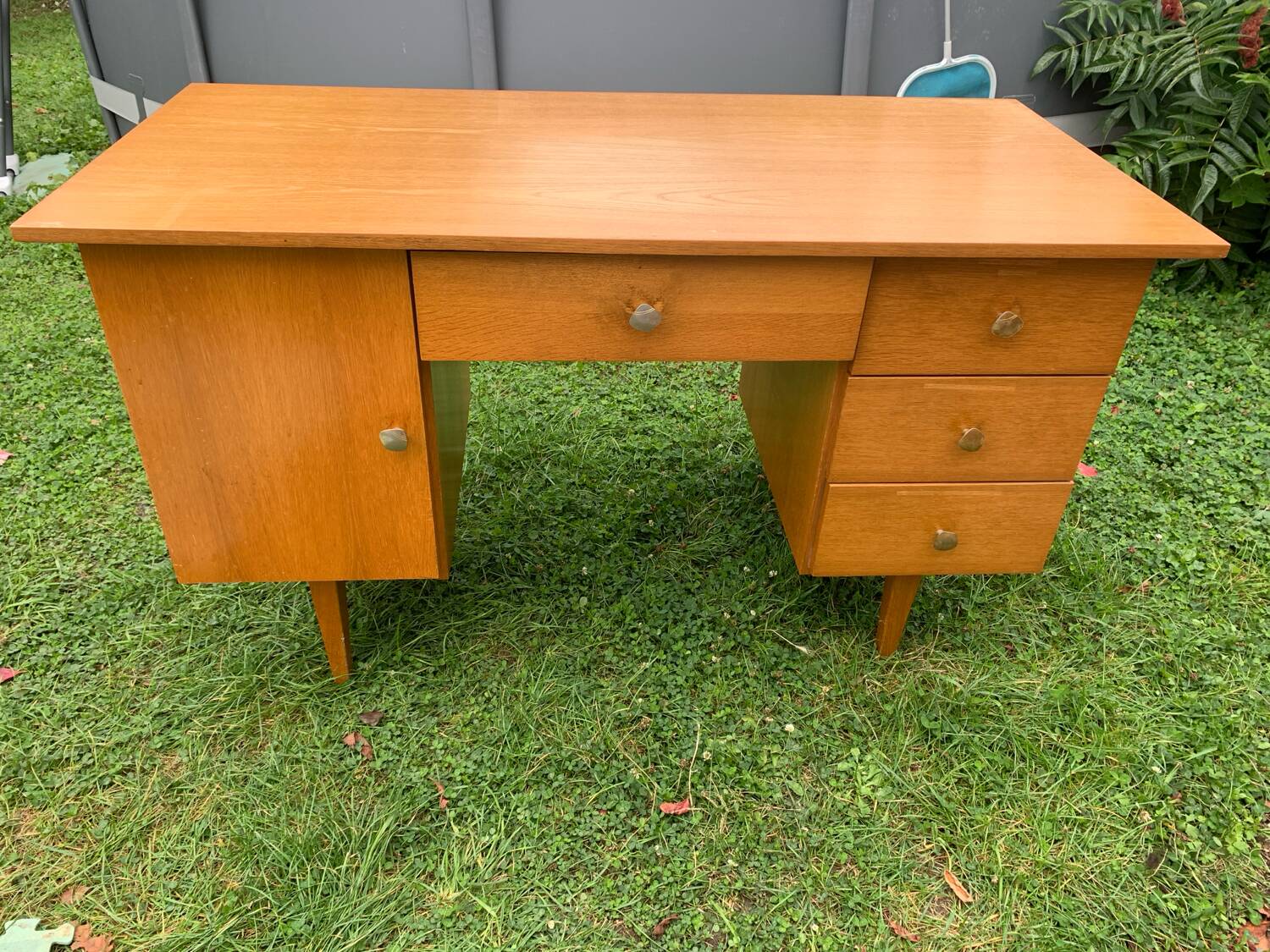 Light wood desk