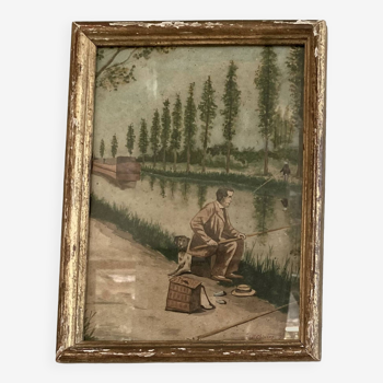 Drawing 1900, glazed gilded wood frame