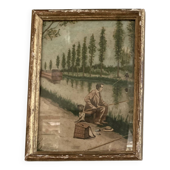 Drawing 1900, glazed gilded wood frame