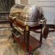 Silver-plated metal cutting trolley in the Louis XVI style