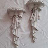Duo of rococo style wall lamps