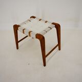 1940s, Jan Vanek Sculptural Oak Stool or Ottoman, Czechoslovakia