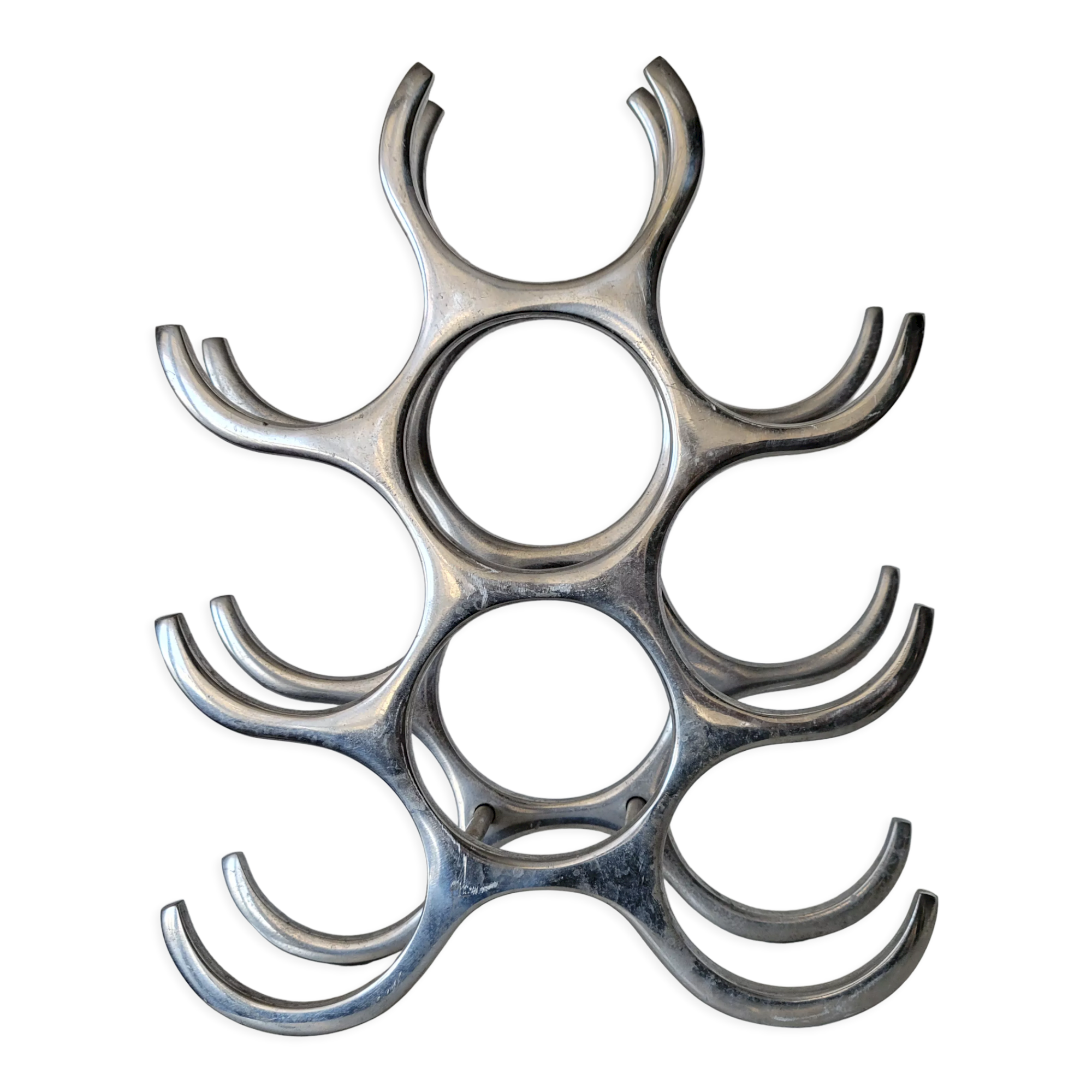 Aluminum wine rack shelf bottle rack for 9 bottles