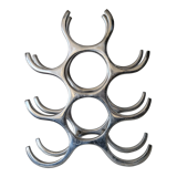 Aluminum wine rack shelf bottle rack for 9 bottles