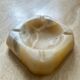 Beige alabaster ashtray