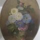 Paire de médaillons nature morte XlXe siècle