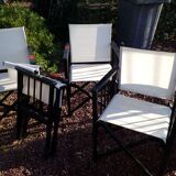4 canvas armchairs