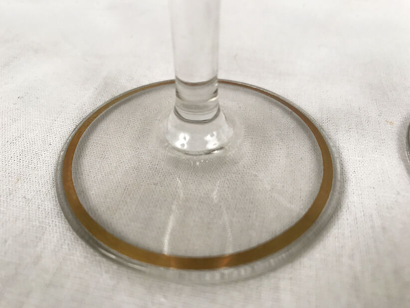 Series of eleven crystal walking glasses