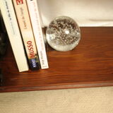 Wall shelf in wrought iron and old wood