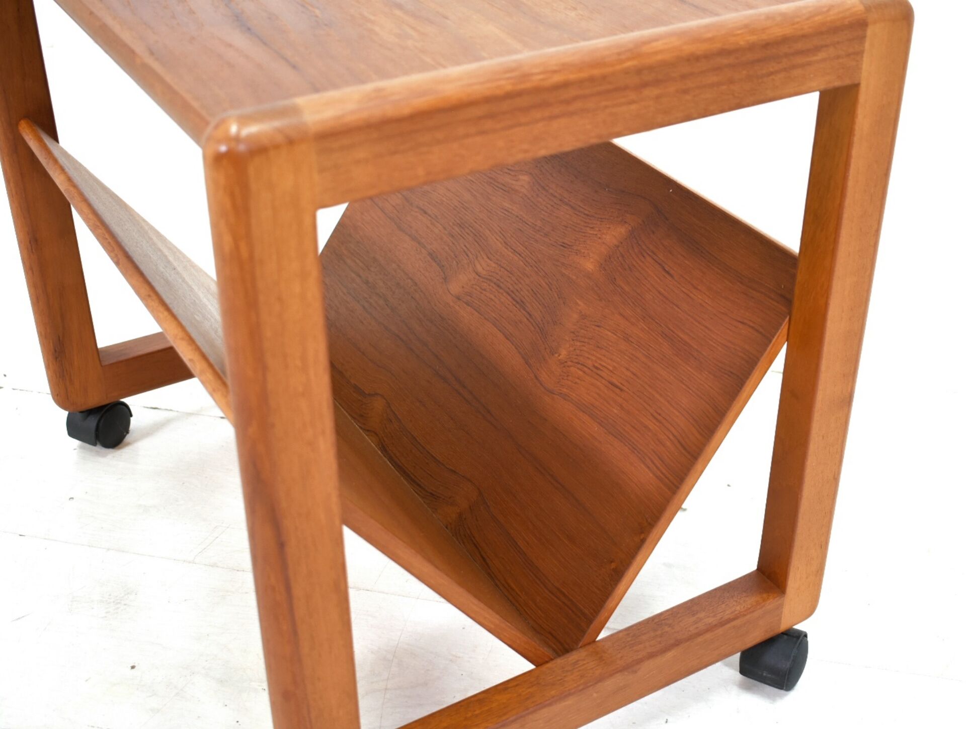 Aksel Kjersgaard Newspaper rack 1960s teak side table Danish Vintage