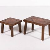 Pair of brutalist side tables, 1960’s