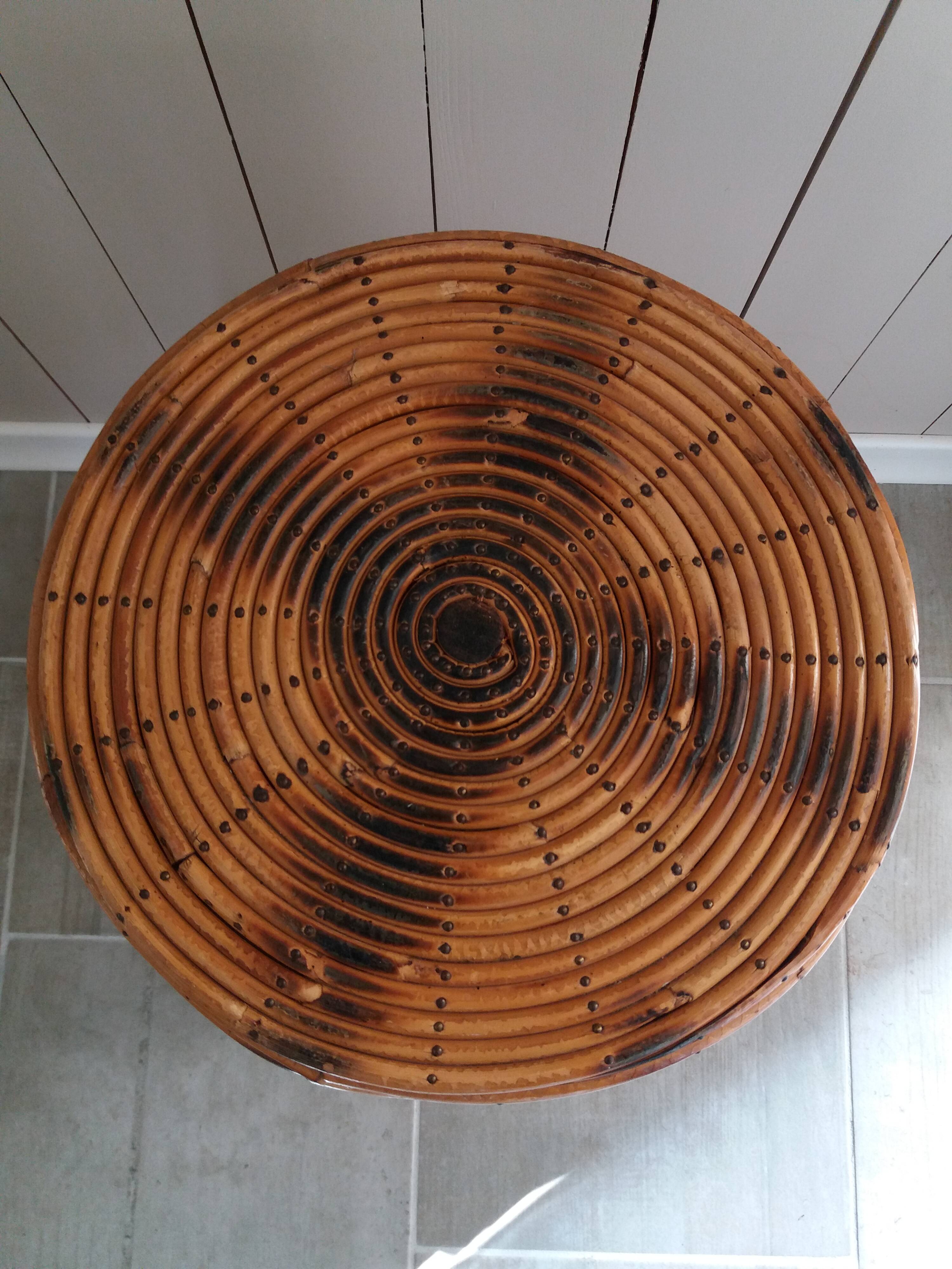 Rattan stool 1960