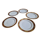 Dessert plates, fine porcelain, Arc de Triomphe, The Imperial Table