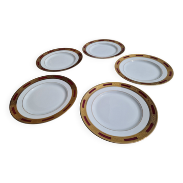 Dessert plates, fine porcelain, Arc de Triomphe, The Imperial Table